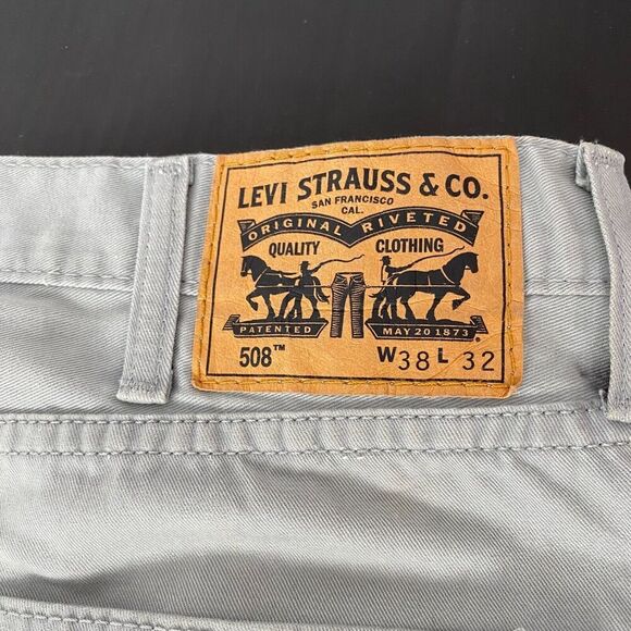 Levis 508 Jeans Mens 38 x 32 Gray Pants Regular Taper Casual Comfort‎ Used - Picture 11 of 16